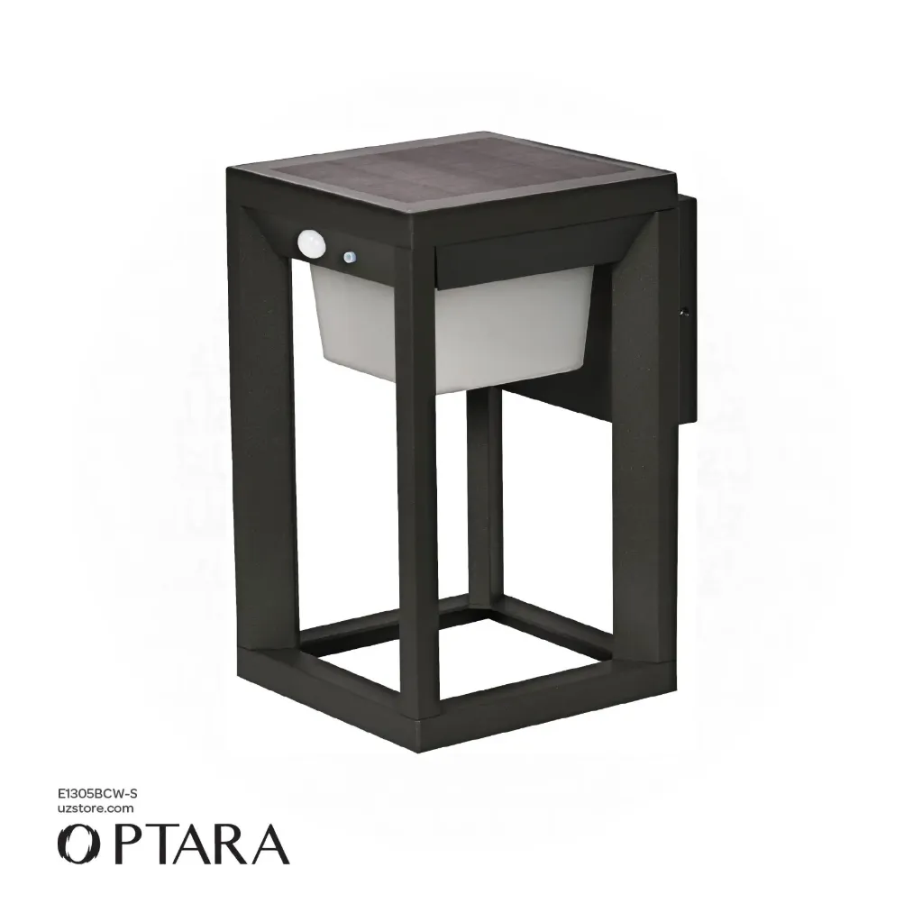 OPTARA Outdoor Wall Light - 5WW, 3000-3500K, Aluminum+PC (UV Protected), Matt Black SH-W21015TPC