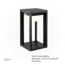 OPTARA Outdoor Wall Mount Light - 5WW, 3000-3500K, Aluminum+PC (UV Protected), Matt Black SH-21015TPC/200