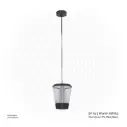 OPTARA OutdoorHanging Pendant Light - 24WW, 3000-3500K, Aluminum+PC, Matt Black SH-DD202237L