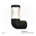 KNVIX - Wall Outdoor Light - 12W, OSRAM LED, 110×185×285mm, Aluminum+PC, Matt Black,  6139 WW