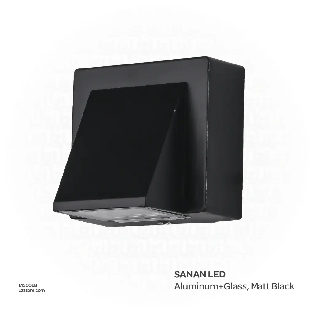 KNVIX - Wall Outdoor Light - 5W, SANAN LED, 80×75×65mm, Aluminum+Glass, Matt Black,  9020/1S WW