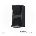 KNVIX - Wall Outdoor Light - 5W, SANAN LED, 80×65×140mm, Aluminum+Glass, Matt Black,  9020/2S WW
