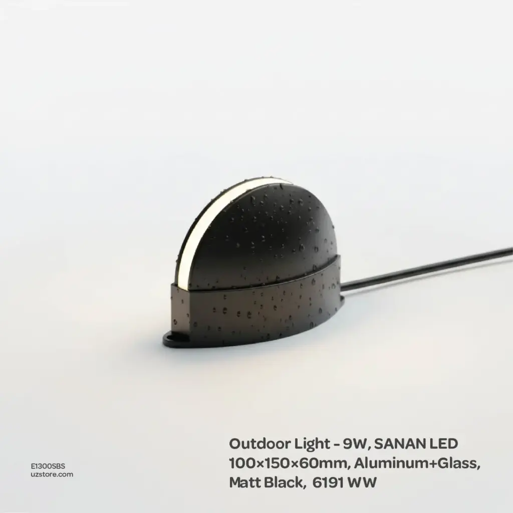 كنفيكس - إضاءة خارجية - 9 واط، ليد سانان، 100×150×60mm ، ألومنيوم وزجاج، أسود مطفي،  6191 WW