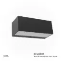 KNVIX - Wall Outdoor Light - 14W, SANAN LED, 75×90×180mm, Aluminum+Glass, Matt Black,  6096 WW 14W