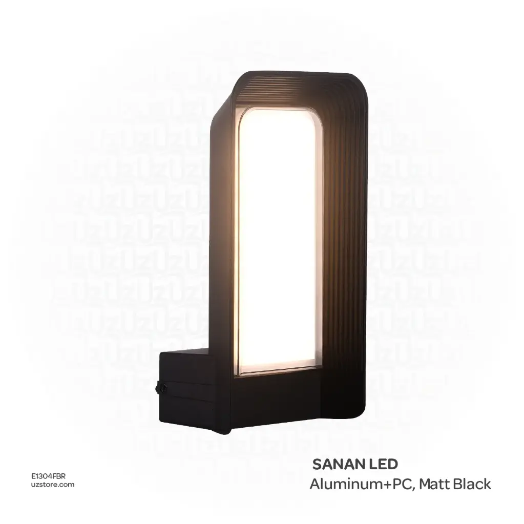 KNVIX - Wall Outdoor Light - 18W, SANAN LED, 140×95×260mm, Aluminum+PC, Matt Black,  3091 WW