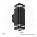 KNVIX - Wall Outdoor Light - GU10, 80×115×225mm, Aluminum+Glass, Matt Black,  6168/2 GU10