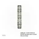 OPTARA Wall Light - Ø:90×H380mm, 3000K, Stainless steel+Crystal, Chrome+Clear 88165-5