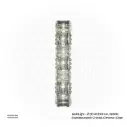 OPTARA Wall Light - Ø:90×H530mm, 3000K, Stainless steel+Crystal, Chrome+Clear 88165-7