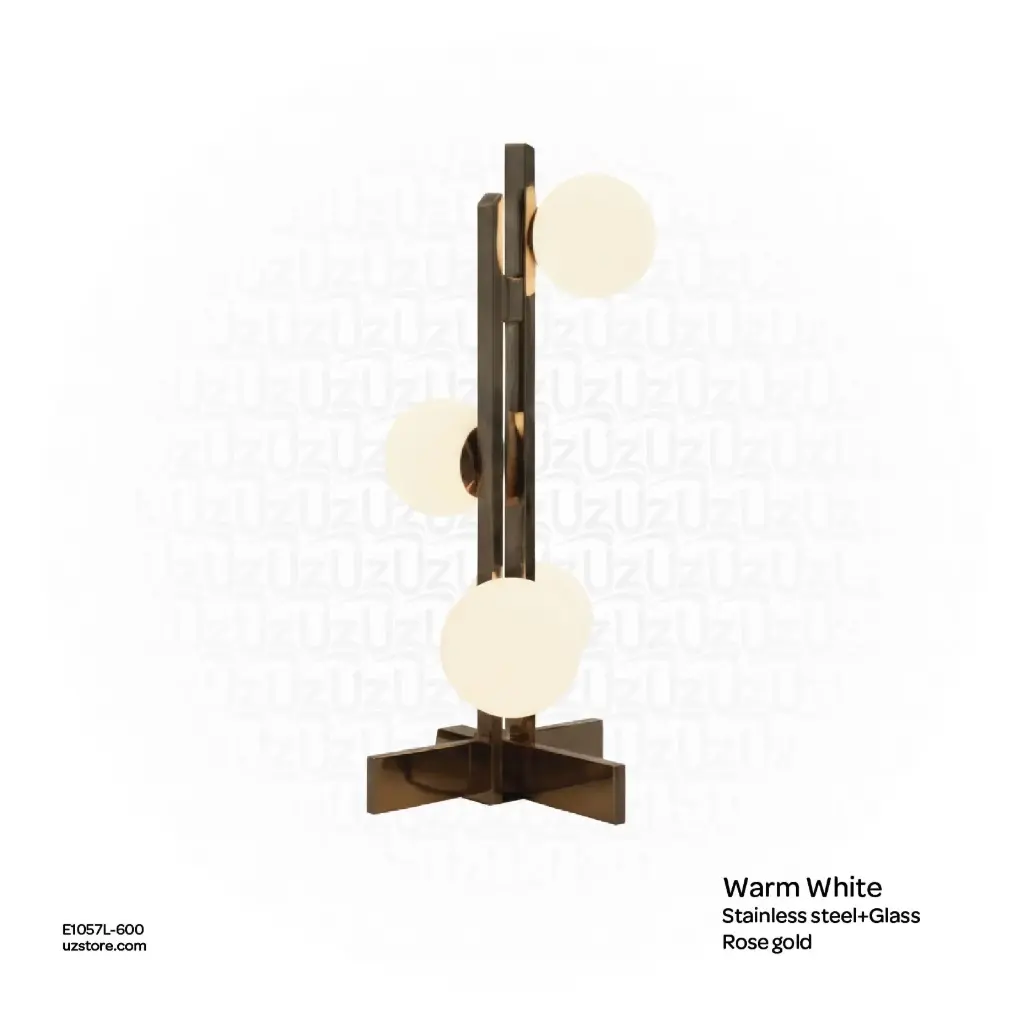 أوبتارا إضاءة طاولة - L:300×H600mm, 3000K, ستانلس ستيل+زجاج, ذهبي وردي T81211