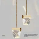 OPTARA Pendant Light - Ø:110×H2500mm, 3000K, Stainless steel+Crystal, Rose gold 22037-110-2