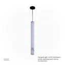 OPTARA Pendant Light - Ø:110×H2500mm, 3000K, Stainless steel+Marble, Brushed black D5689-1
