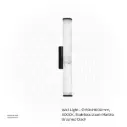 أوبتارا إضاءة جدارية - Ø:60×H400mm, 3000K, ستانلس ستيل+رخام, أسود مصقول BD5689-400