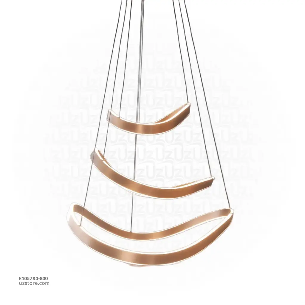 OPTARA Pendant Light - Ø:800×1 , 600×1 , 400×1 , H:, 3000K, Stainless steel, Brushed rose gold 22518-4+6+8