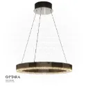 OPTARA Pendant Light - Ø:800×H2500mm, 3000K, Stainless steel+Crystal, Mirror black D22830-800