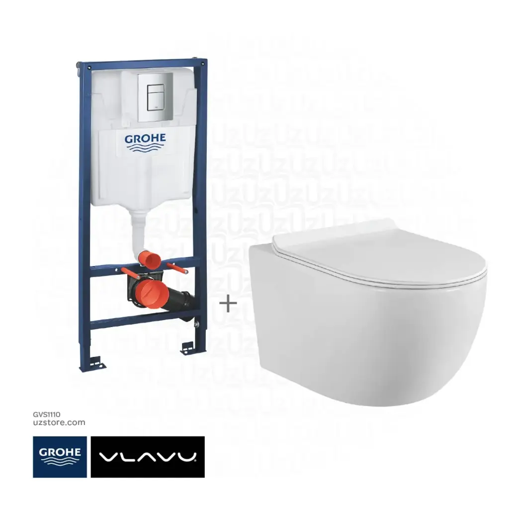 Concealed WC Bundle 110 (GROHE Rapid SL +Vlavu WC Wall Hung Tornado Flushing System )   