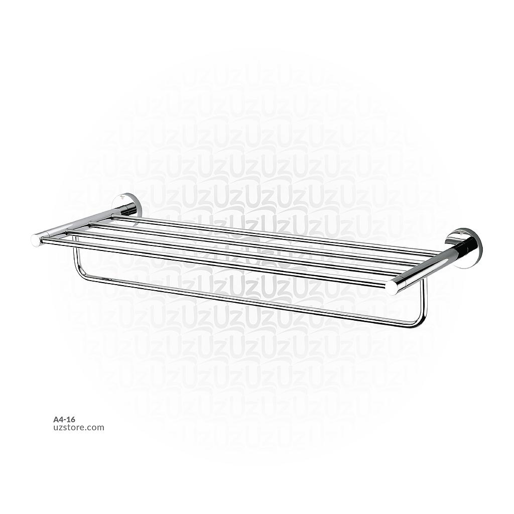 Black Double towel rack 64.5x21x11cm Brass & stainless steel JM02B