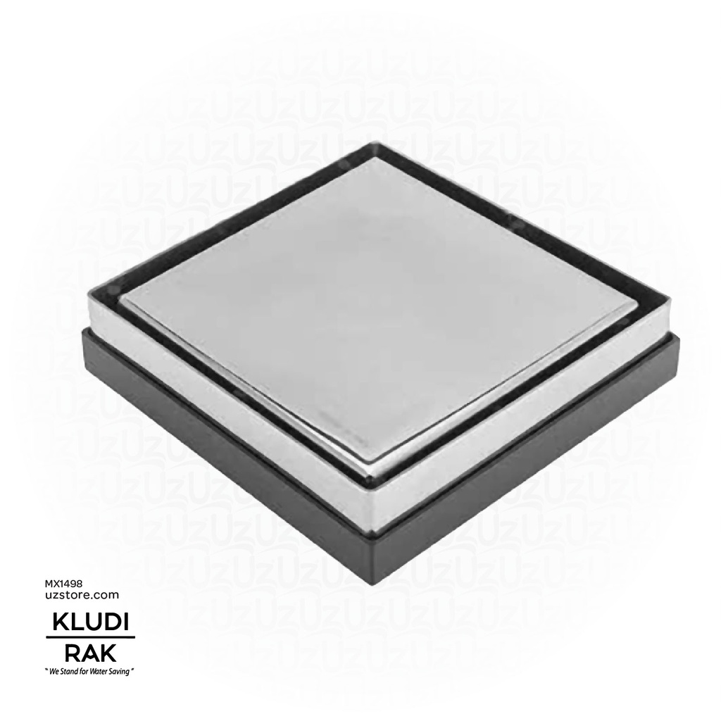 KLUDI RAK Stamping Floor Drain Casting Floor  Drain Tile Insert with opening key 130x130mm SS 304 Satin -finish  RAK90704