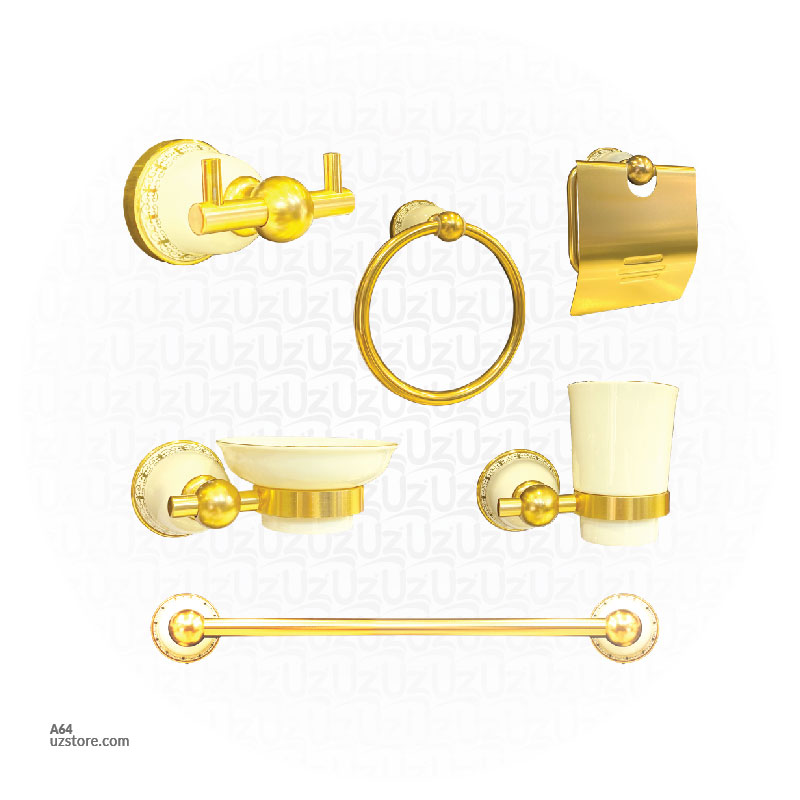  Gold Bath Accessories
6 PCS SET
78 - 56*55*69