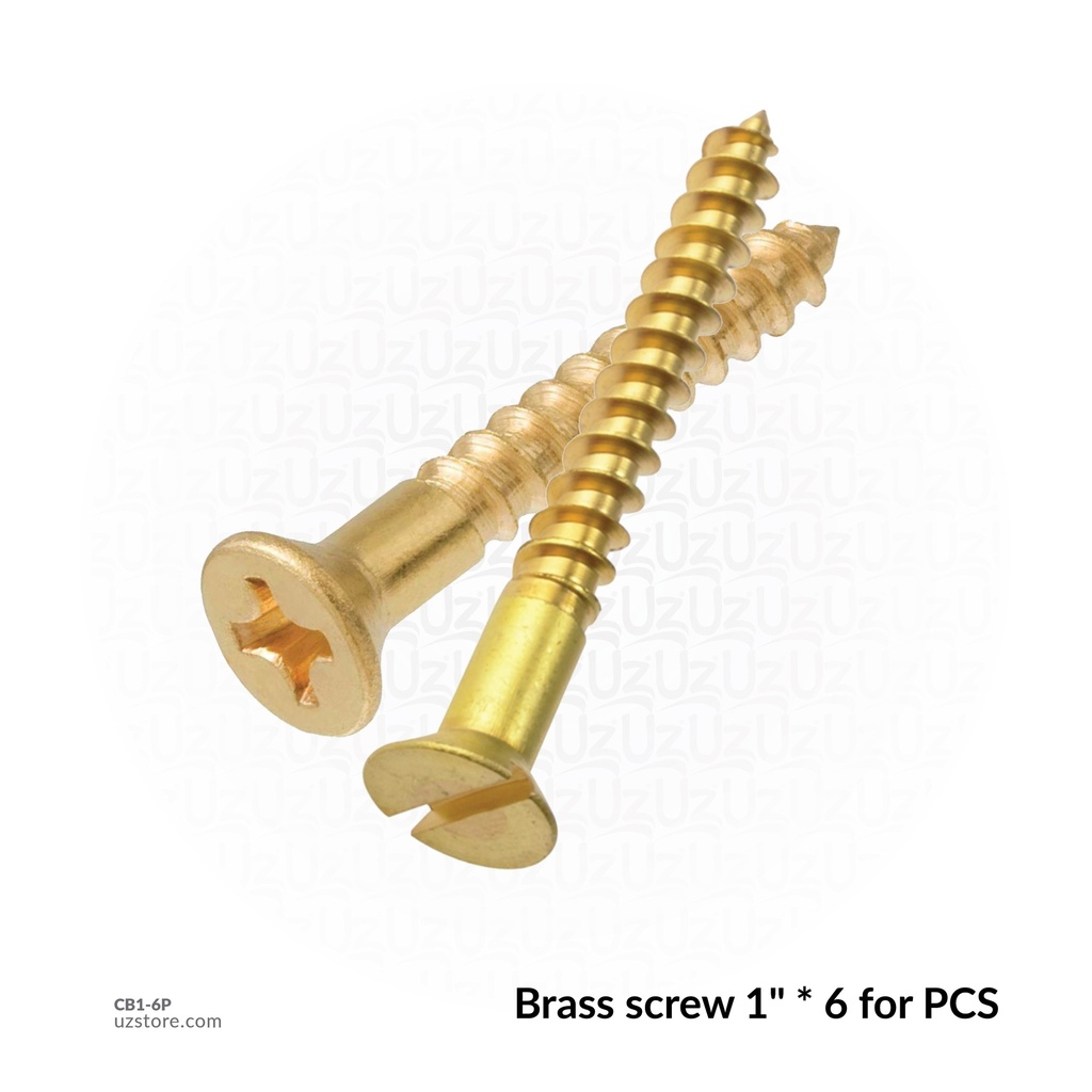 Brass screw 1" * 6 for PCS