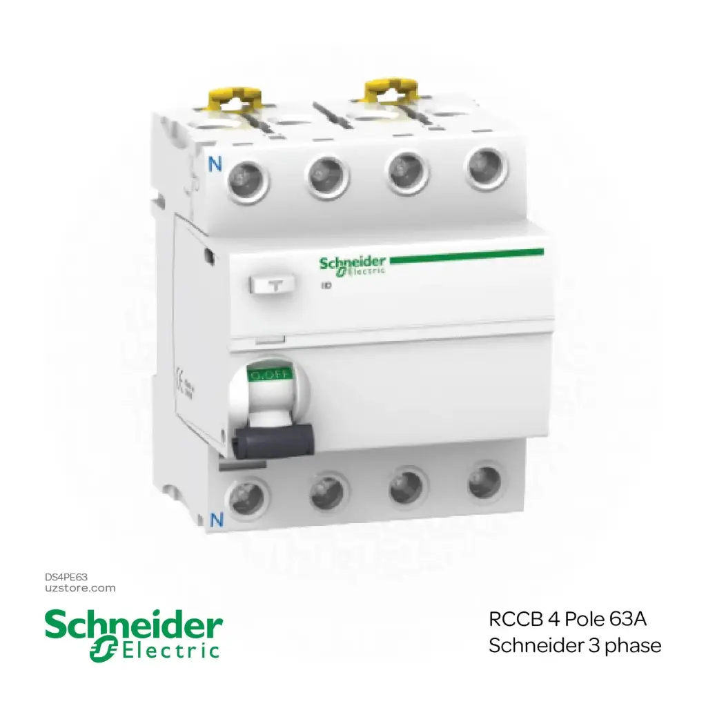 ELCB 4 Pole 63A Schneider 3 phase