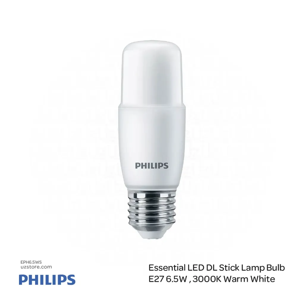 PHILIPS Essential LED DL Stick Lamp Bulb E27 6.5W , 3000K Warm White 