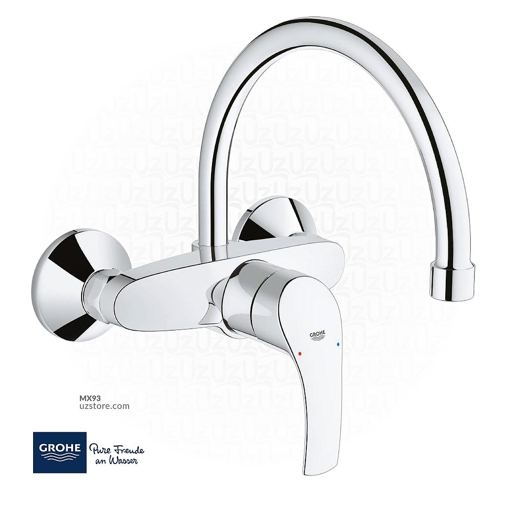 [GR32482003] جروهي يوروسمارت  خلاط مغسلة مطبخ بمقبض فردي exp C-spout 32482003