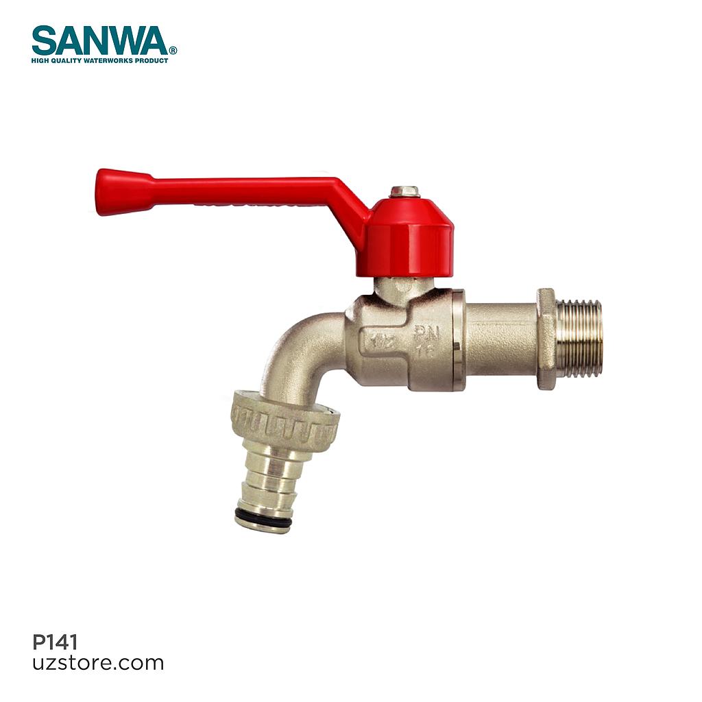 [P141] SANWA CP Ball Tap with Hose 1/2"