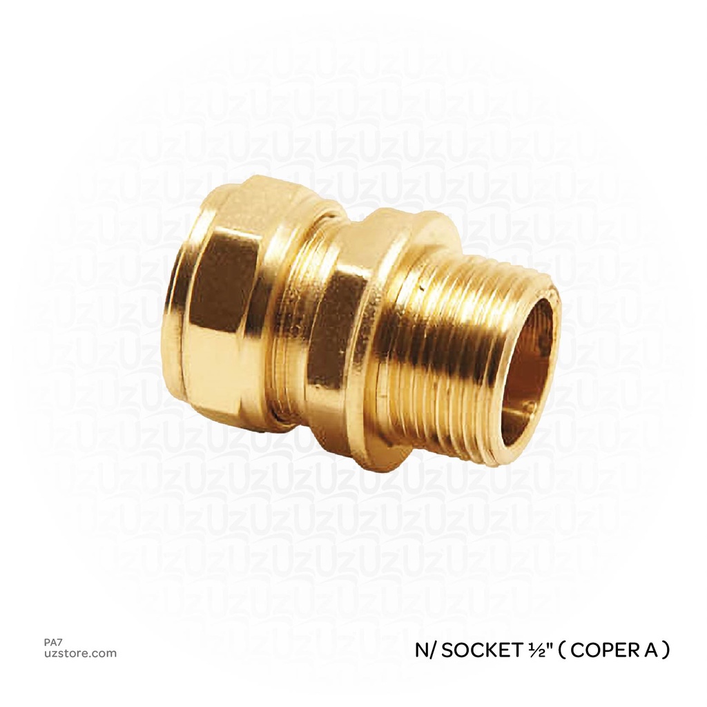 ½" Compression Copper Male Socket