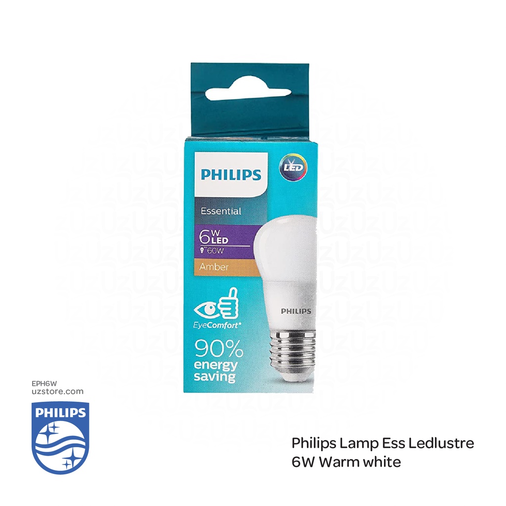[EPH6W] فيليبس لمبة إضاءة ليد لاستر، قوة 6 واط، 2700 كلفن ضوء أبيض دافئ 
PHILIPS E27
