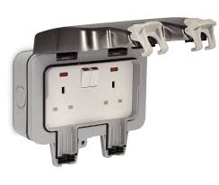 Switch soket Double 13*6*3 BG WeatherProof (WP22)
