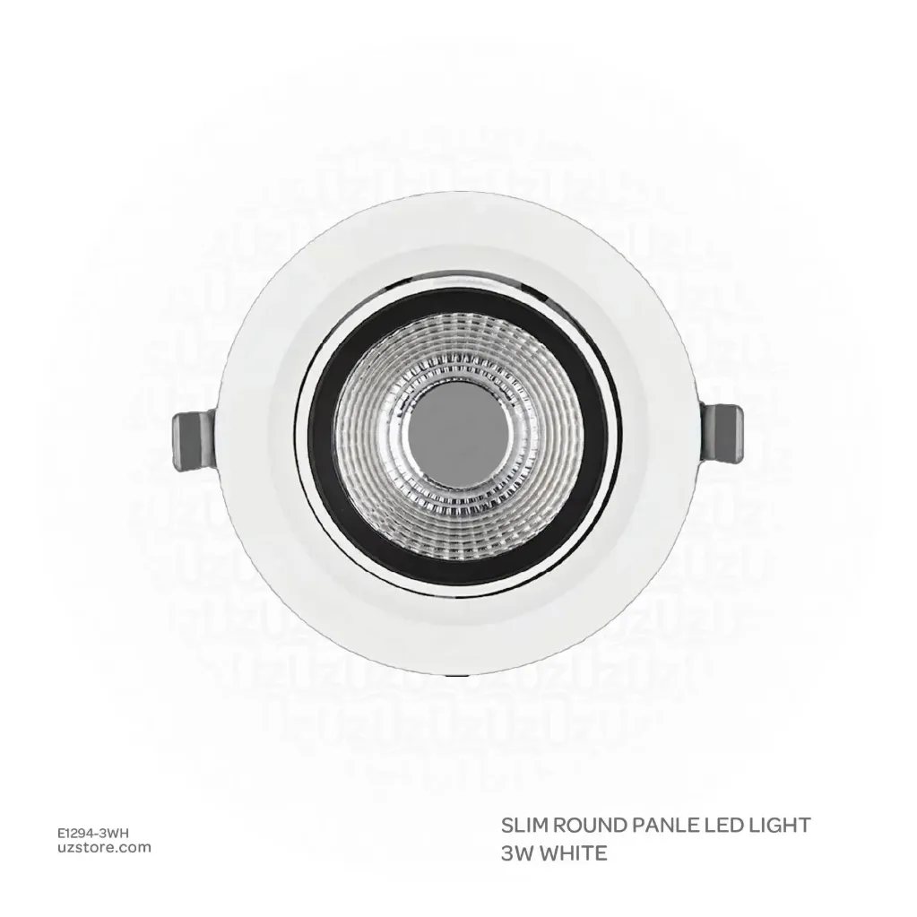 Slim Round Panle LED Light 3W PL-THD White