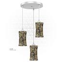 Trible Celling Mosaic Glass Light