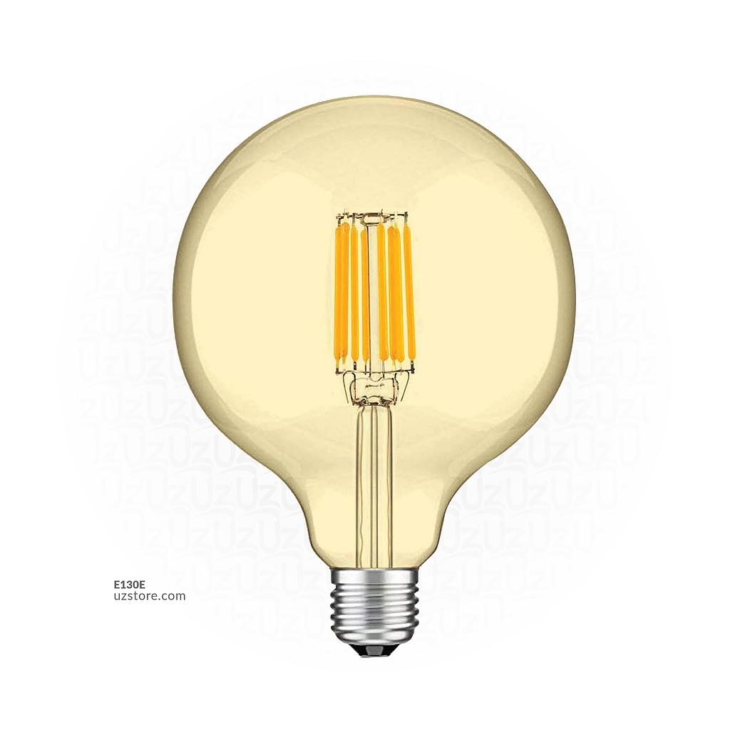 [E130E] Clear LED Filament lamp G95-8 Wires-WW