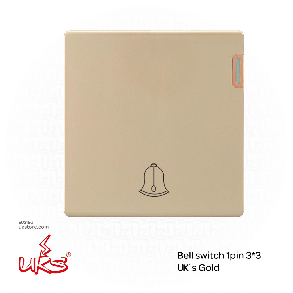 Bell switch 1pin 3*3 UK`s Gold