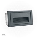 LED Outdoor Step LIGHT Q03 (SMALL)-3W WW DARK GREY