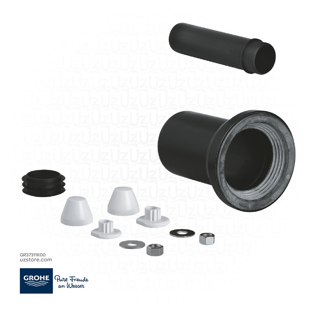 GROHE WC inlet and outlet connecting set , 37311K00 , black