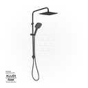 KLUDI RAK Dual Shower Rectangular L=130mm Matt Black,
 RAK48011.BK2
