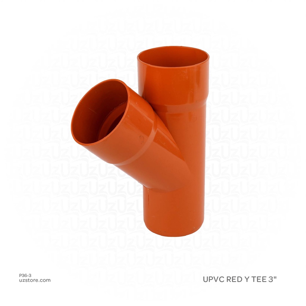 UPVC RED SKEW Y TEE 3"