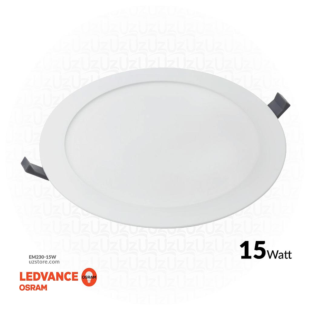 OSRAM LED SLIM PANEL DOWN LIGHT ROUND 6" 15W 3000K LPF 1430LM IP20 20X1 30000 HRS