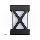 LED Outdoor Wall LIGHT W24 12W WW BLACK AC85V-265V
