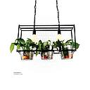 Black Pendant Light with Glass Plant Pot , MD3027 L650*W200*H400