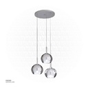 Smoky grey Glass Pendant Light MD3227-130-3 D130