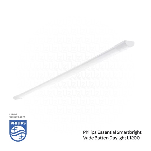 PHILIPS Essential LED Smart Bright Wide Batten BN005C LED30/CW L1200 PSU GM , 6500K Cool DayLight 