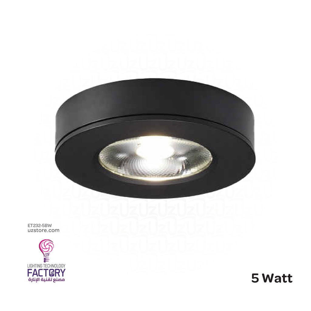 LTF 5W LED Surface Light Reta Line Warm white 3000K Black