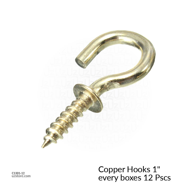 Copper Hooks 1" every boxes 12 Pscs CT-2115