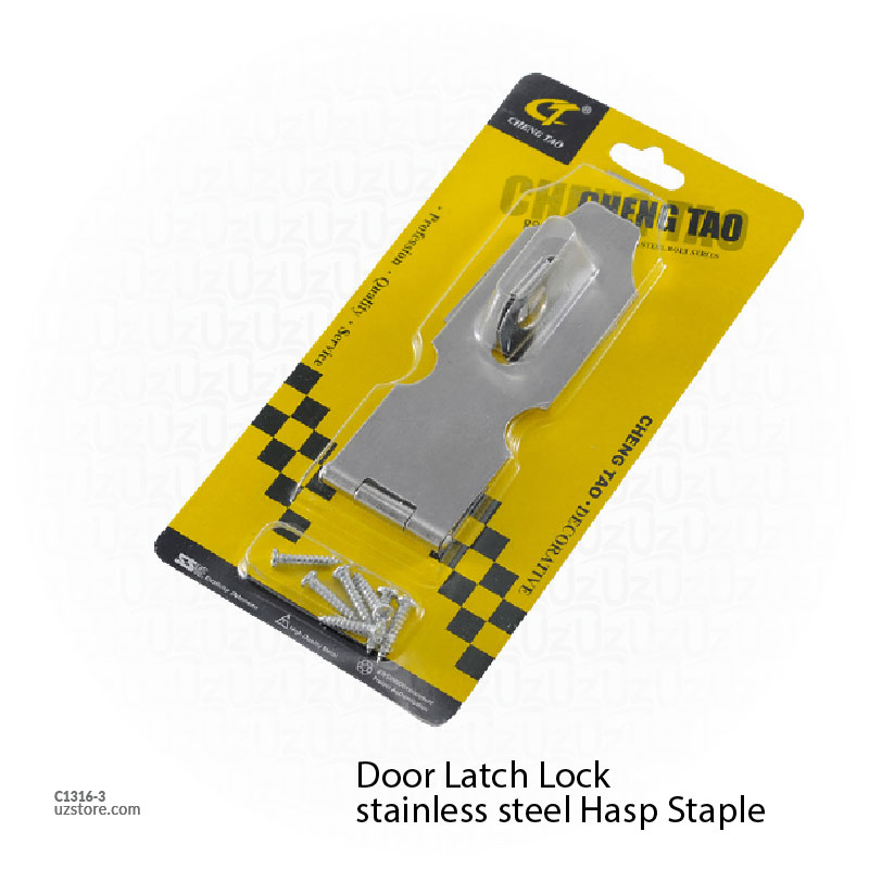 Door Latch Lock stainless steel Hasp Staple 2" CT-8003
