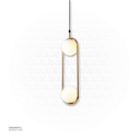 Pendant Light E27*2 MD4004 Gold with Double White Ball