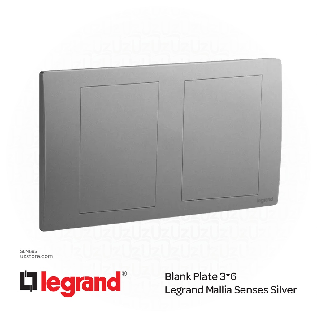 Blank Plate 3*6 Legrand Mallia Silver