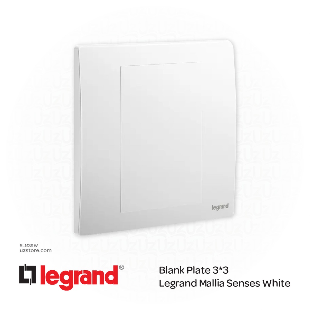 Blank Plate 1G 3*3 Legrand Mallia White (281190MW)