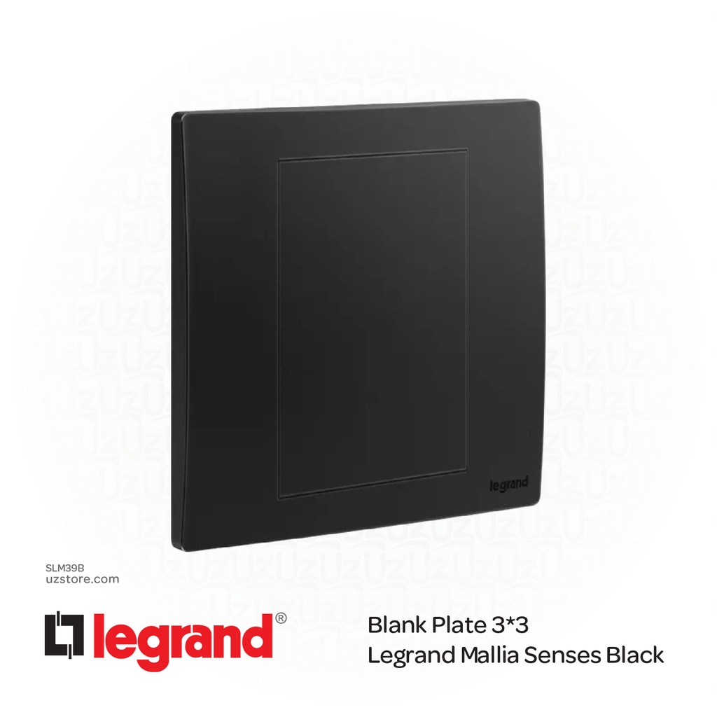 Blank Plate 3*3 Legrand Mallia Black